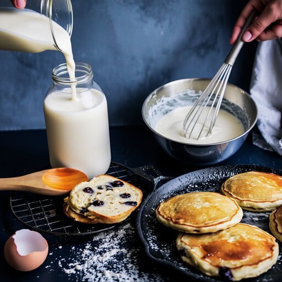 acidic buttermilk activates leavening