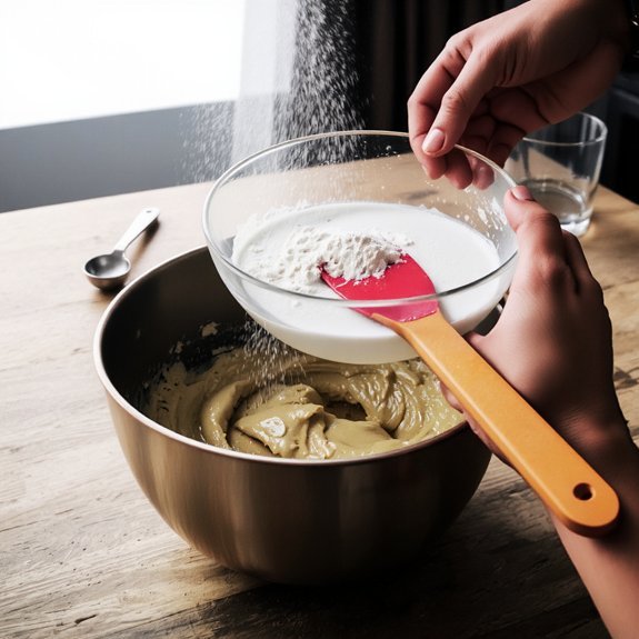 add leaveners fold gently