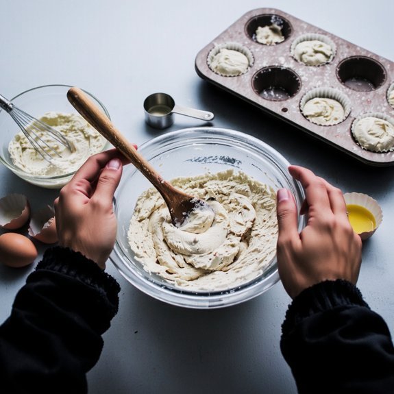 alternate folding of ingredients