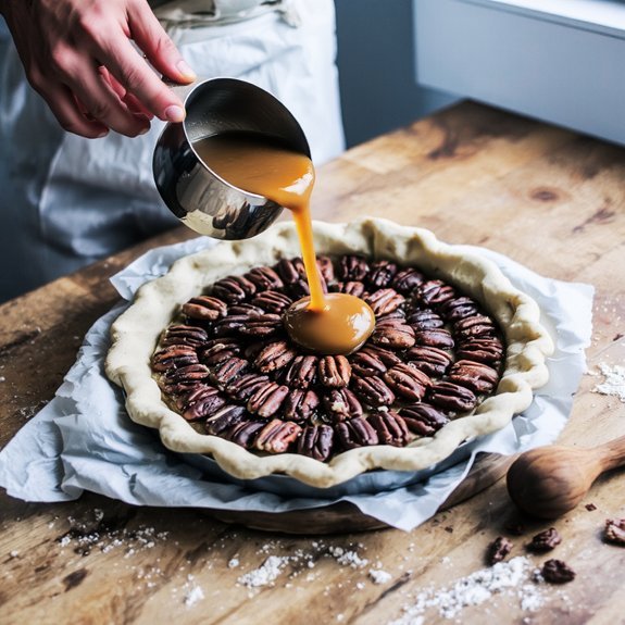 blind baked crust evenly filled