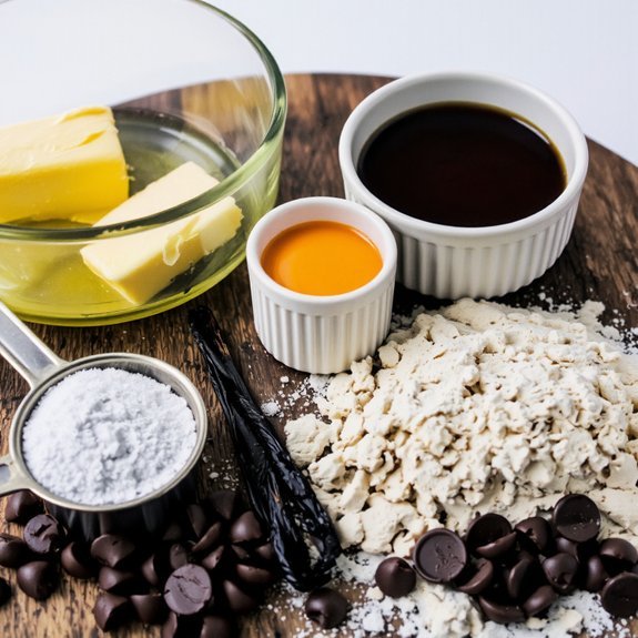 butter brown sugar eggs vanilla