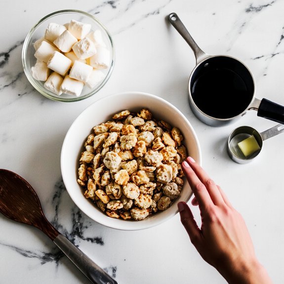 butter marshmallows cereal pan