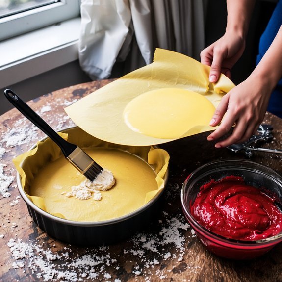 butter parchment and flour