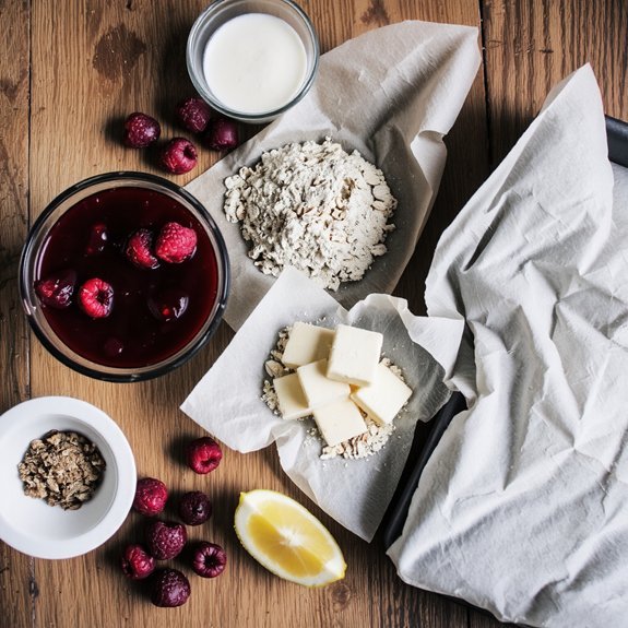 buttery raspberry crumb bars