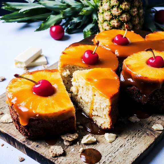 caramelized pineapple upside down cake