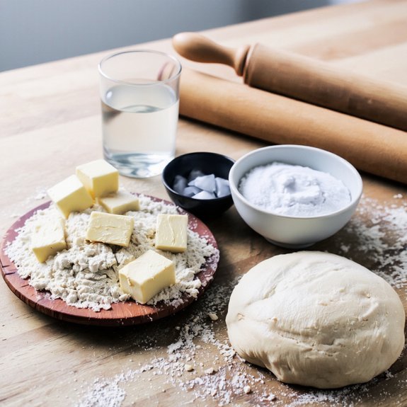 cold butter weighed flour