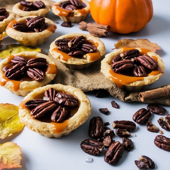 cold handled bourbon pecan tarts