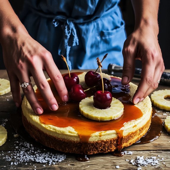 concentric pineapples centered cherries