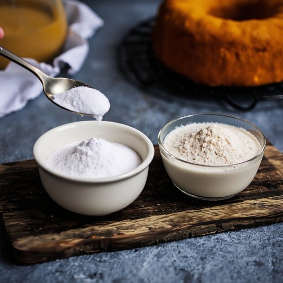 contains acid double acting leavening