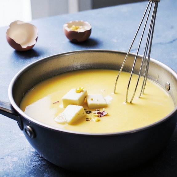 cornstarch thickened lemon custard