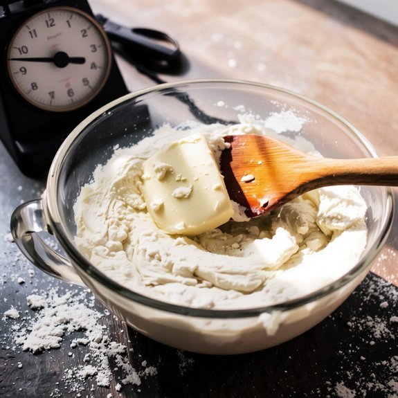 cream butter and sugar thoroughly