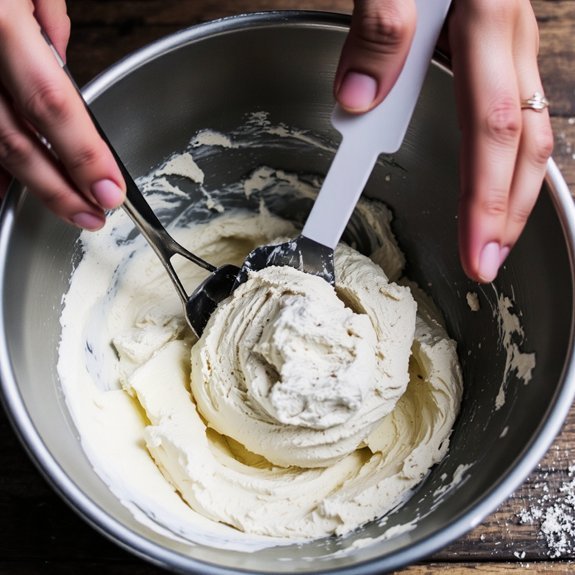 cream fold avoid overmixing