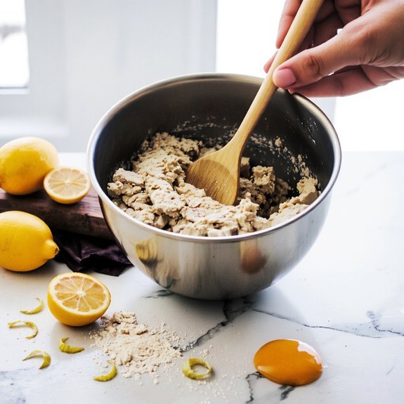 creamed lemon cookie dough