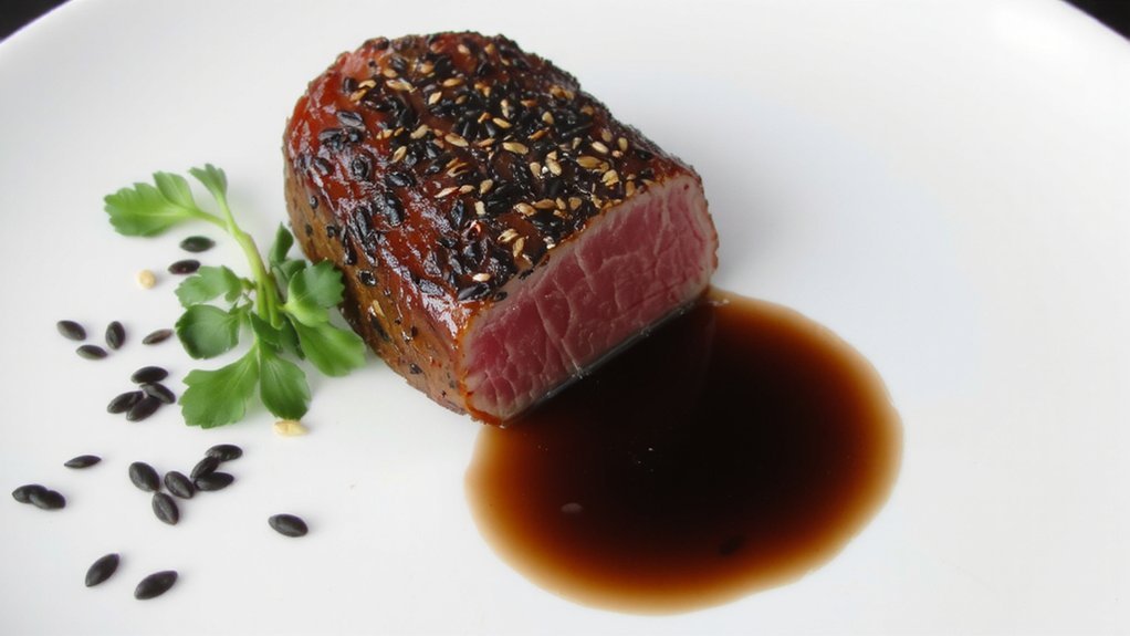 crunchy sesame crust preparation