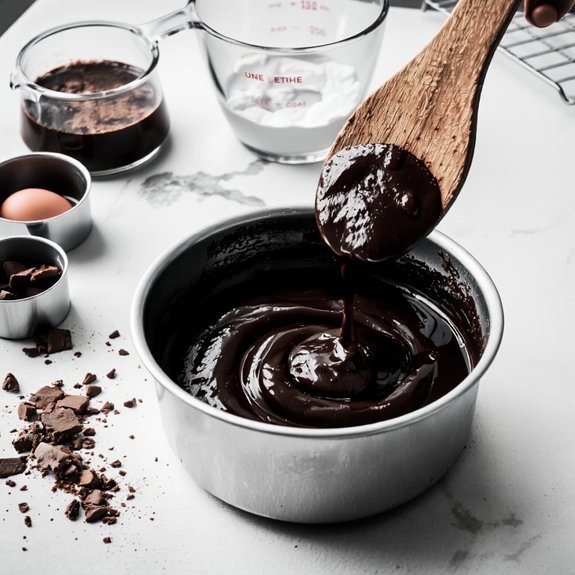 double boiler fudgy chocolate brownies