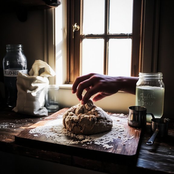 extended kneading develops gluten