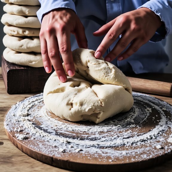 flatten center out using fingertips