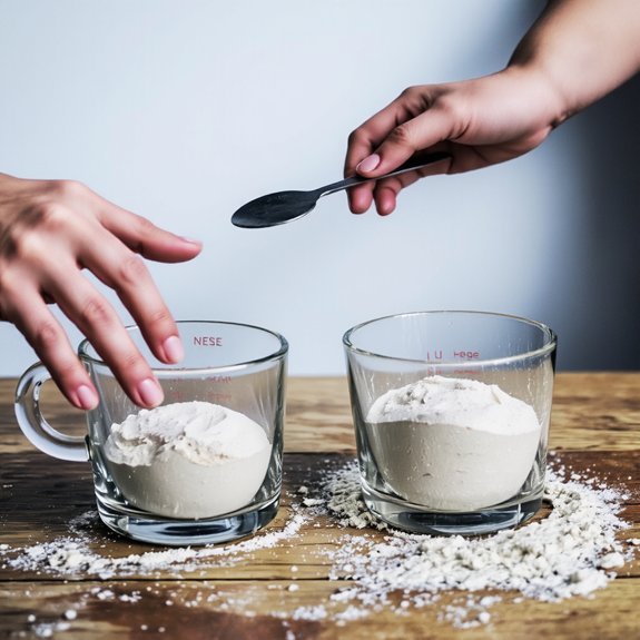 flour packing affects density