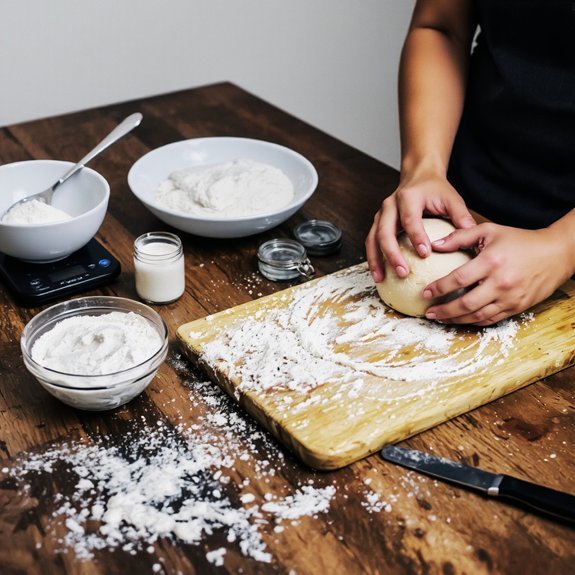 flour yeast water salt