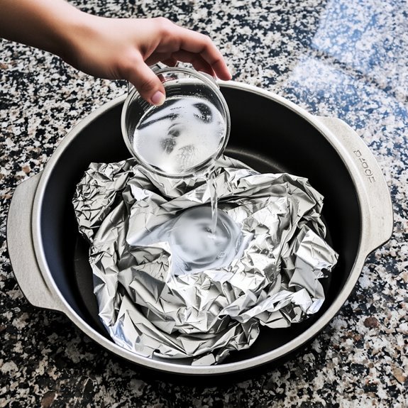 foil wrapped springform water bath