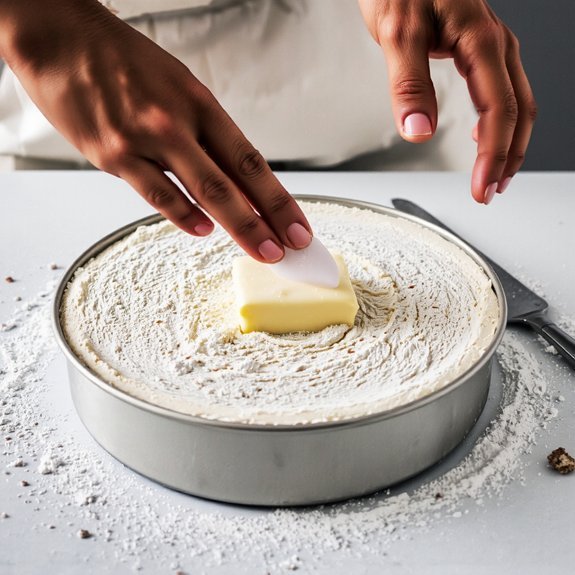 grease and flour properly