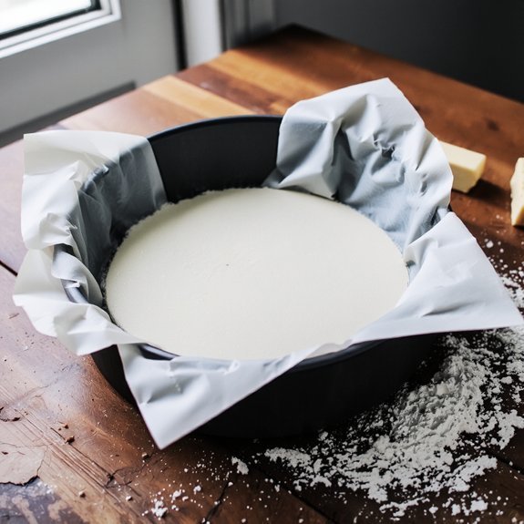 grease flour 9 inch pan