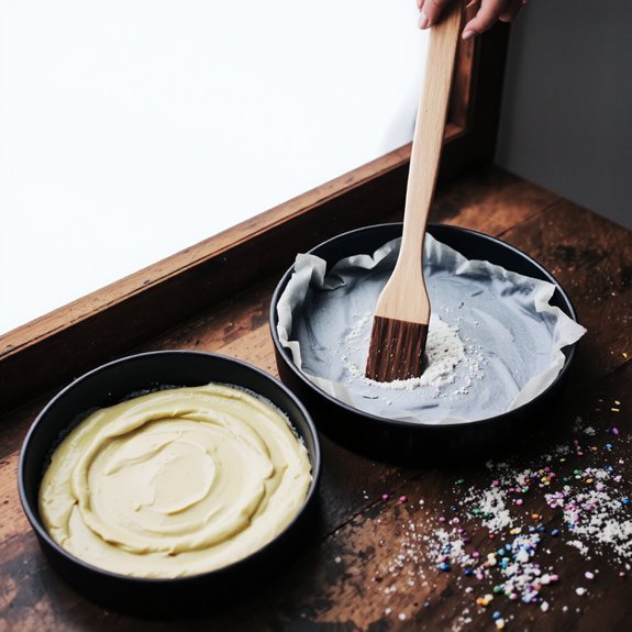 grease flour or parchment