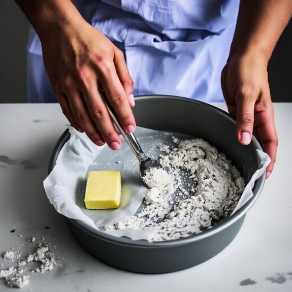 grease flour parchment release