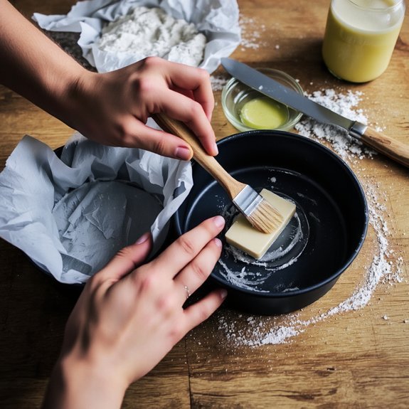 grease line flour pans
