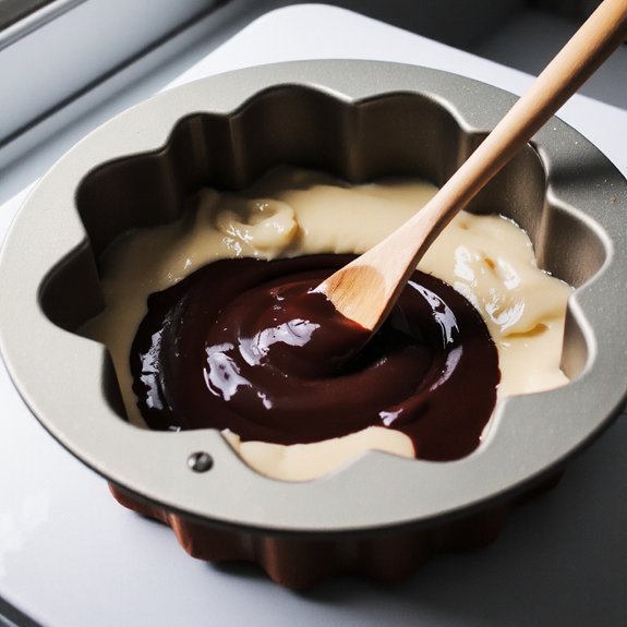 half inch dollops figure eight swirls