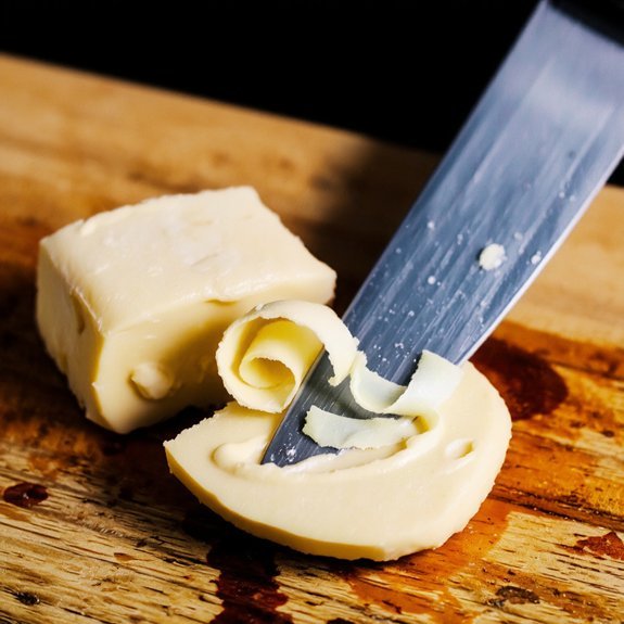 heat knife smooth downward