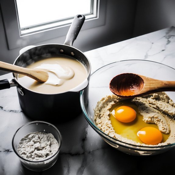 heat mix incorporate eggs