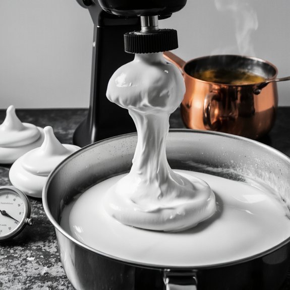 hot syrup stabilized italian meringue