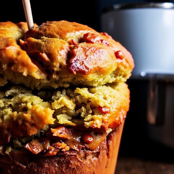 insert toothpick inspect residue