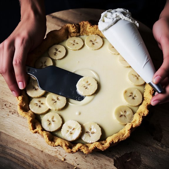 layered banana custard pie