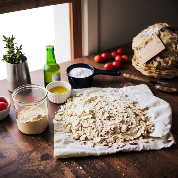 measure ingredients prepare tools