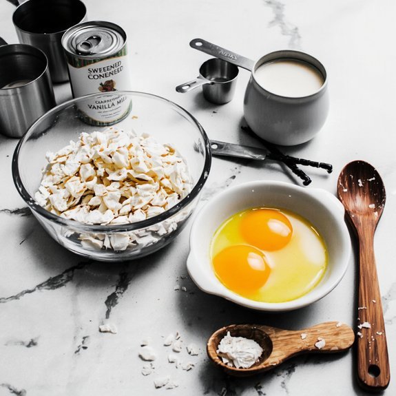 measured coconut condensed milk