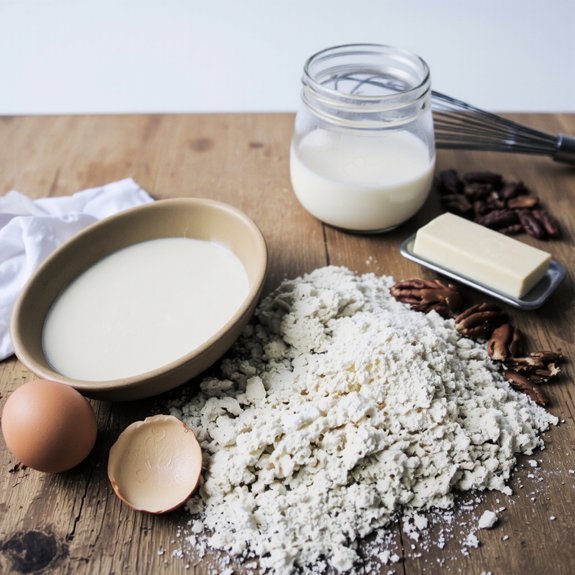 measured coconut pecan cake