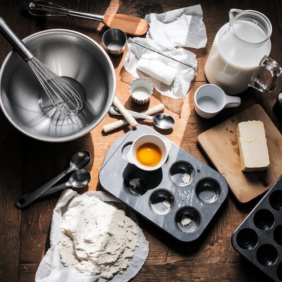 measuring pans mixers thermometer