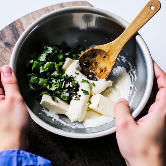 minced garlic softened butter