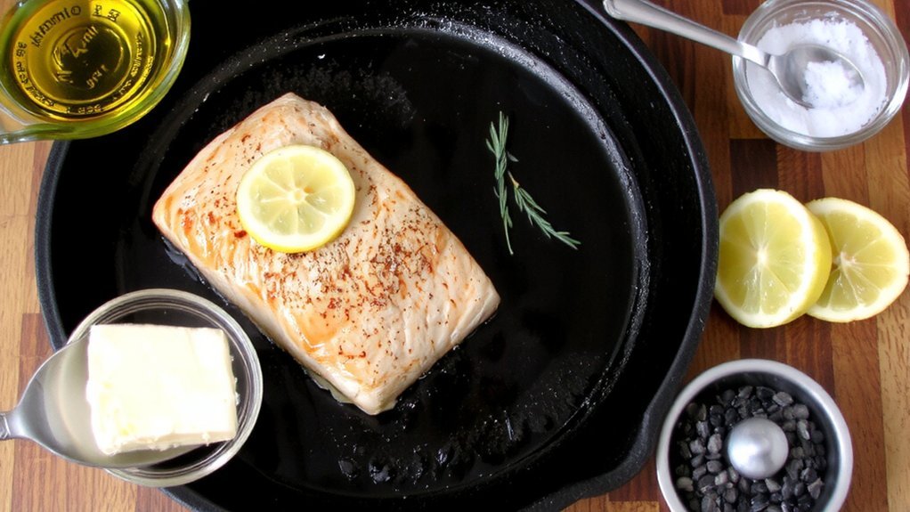 perfectly seasoned salmon fillets
