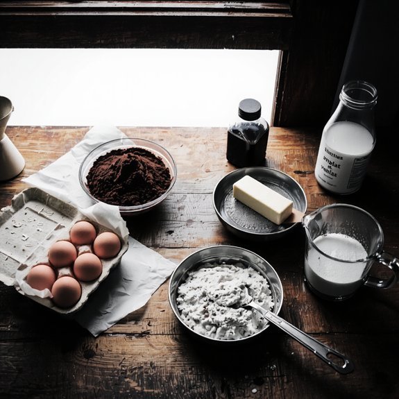 precise measured baking ingredients