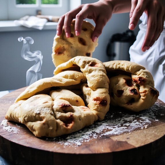 preheated oven forms pockets