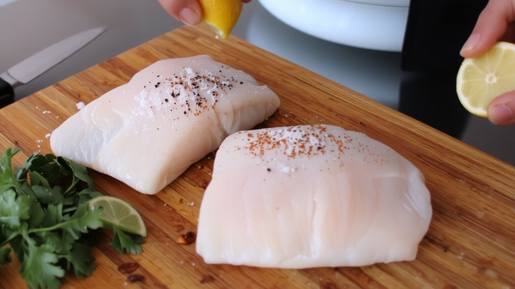 prepare and season fillets