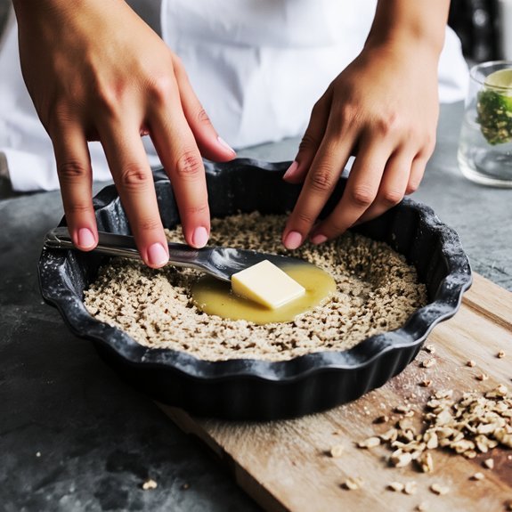 press wet sand graham crust