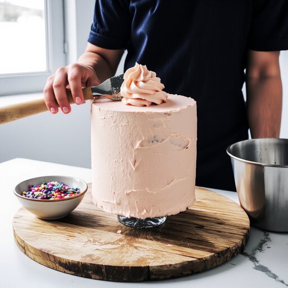 quarter inch vanilla buttercream finish