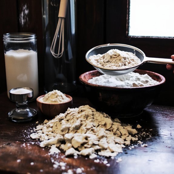 sift weigh whisk combine