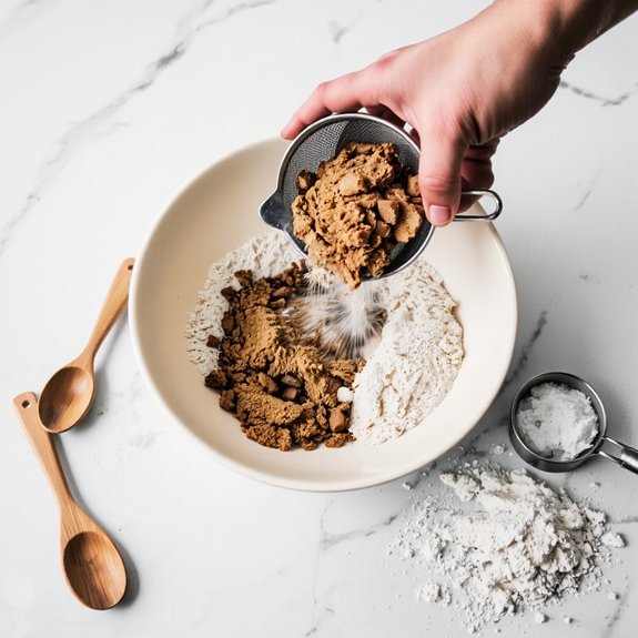 sift whisk combine dry