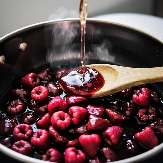 simmered seedless raspberry filling