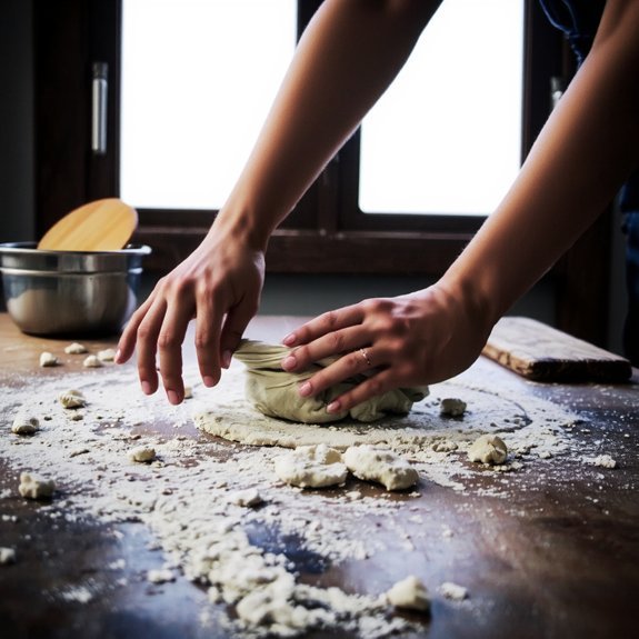 smooth tacky elastic dough